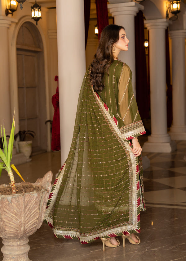 Strawberry | Rimjhim Chiffon Collection | FLS-RJ-002 by Strawberry - Designer Dress - Type: Ladies Clothes - Available at Libayah - 100% Original