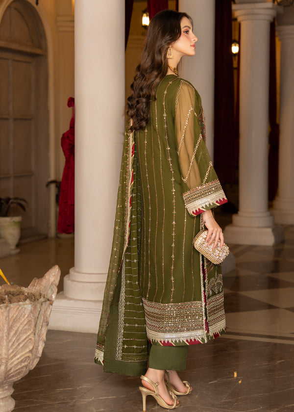 Strawberry | Rimjhim Chiffon Collection | FLS-RJ-002 by Strawberry - Designer Dress - Type: Ladies Clothes - Available at Libayah - 100% Original