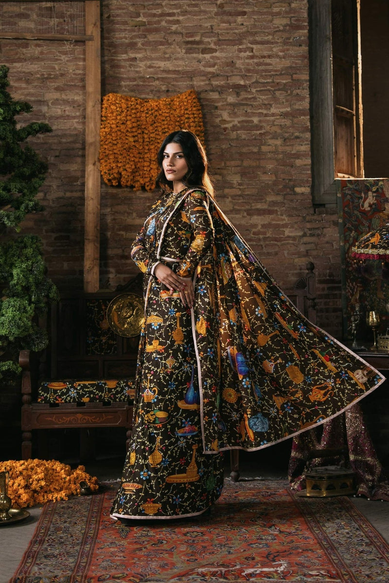 Fahad Hussayn | Lawn Banger | Ferdowi by Fahad Hussayn - Designer Dress - Type: Ladies Clothes - Available at Libayah - 100% Original