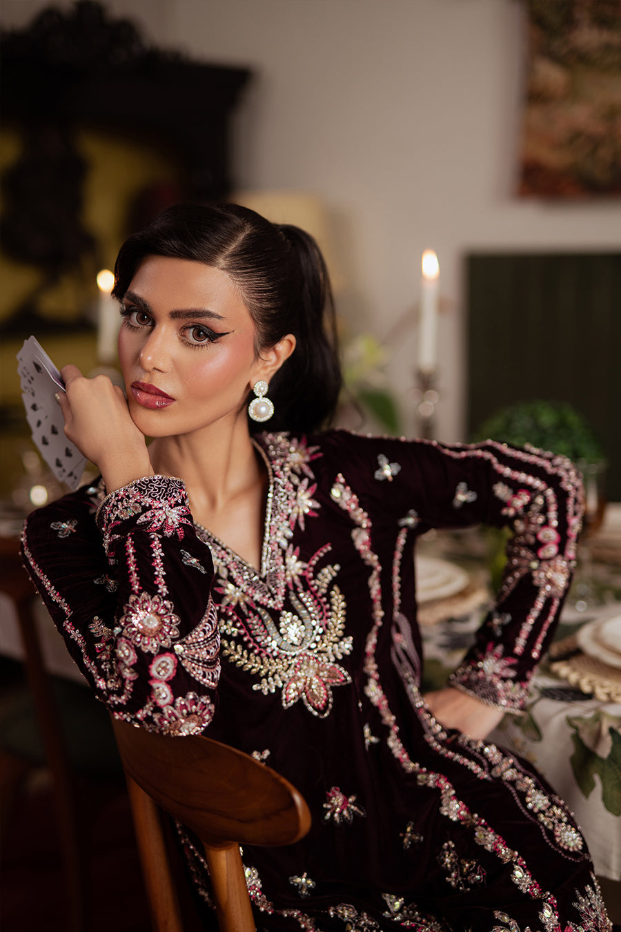 Saira Rizwan | Velvet Pret 25 | SHABNAM-SRVP25-05 by Saira Rizwan - Designer Dress - Type : Ladies Clothes - Available at Libayah - 100% Original 
