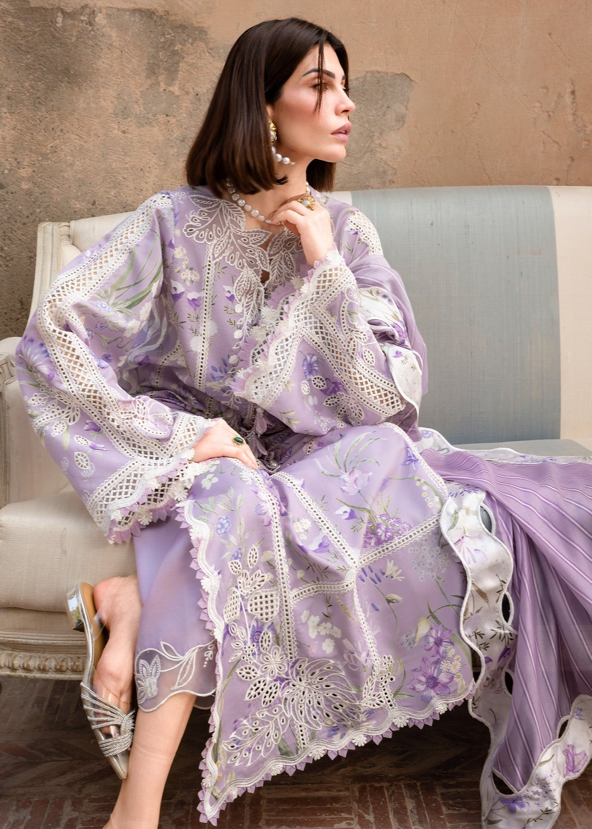 Crimson | flow lawn 26 | A SUMMER DANCE - D2B - Designer Dress - Type : Ladies Clothes - Available at Libayah - 100% Original