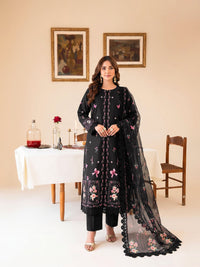Faiza Faisal | FNF Printed Lawn | FLORAL NOIR by Faiza Faisal - Designer Dress  - Type : Ladies Clothes - Available at Libayah - 100% Original 