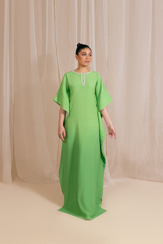 Fozia Khalid | Kaftaan | Mint Dusk by Fozia Khalid - Designer Dress - Type: Ladies Clothes - Available at Libayah - 100% Original