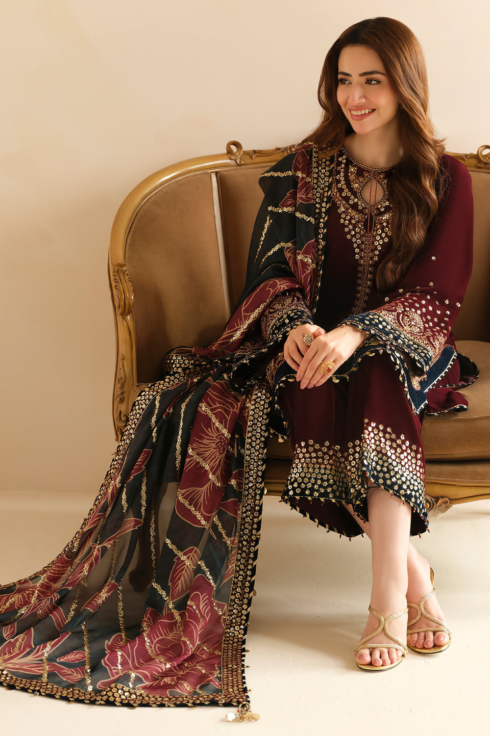 Jazmin | Velvet Edit 24 | Velvet Formal VF-2038 by Jazmin - Designer Dress - Type: Formal - Available at Libayah - 100% Original