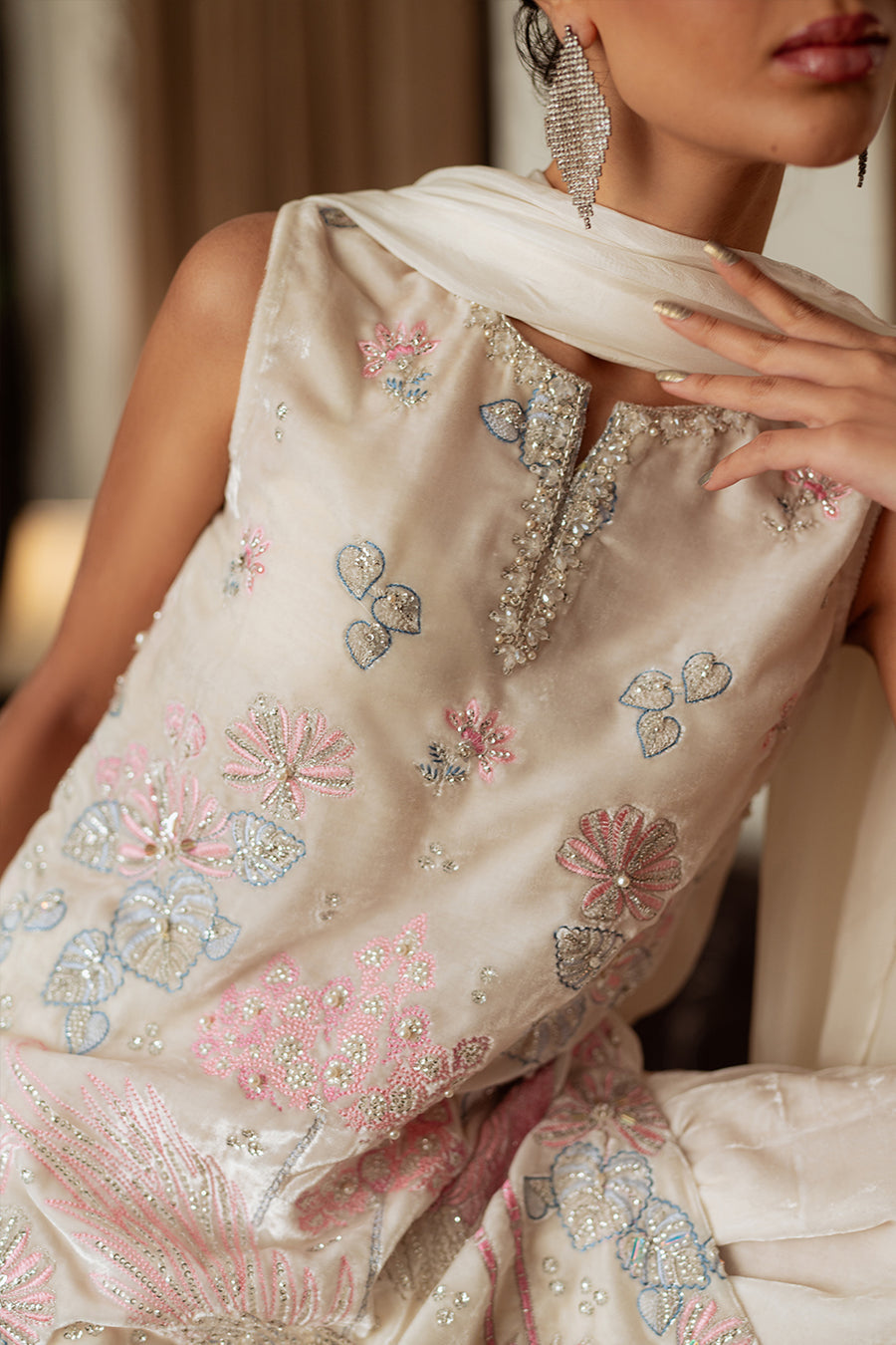 Saira Rizwan | Velvet Pret 25 | NARGIS-SRVP25-07 by Saira Rizwan - Designer Dress - Type : Ladies Clothes - Available at Libayah - 100% Original 