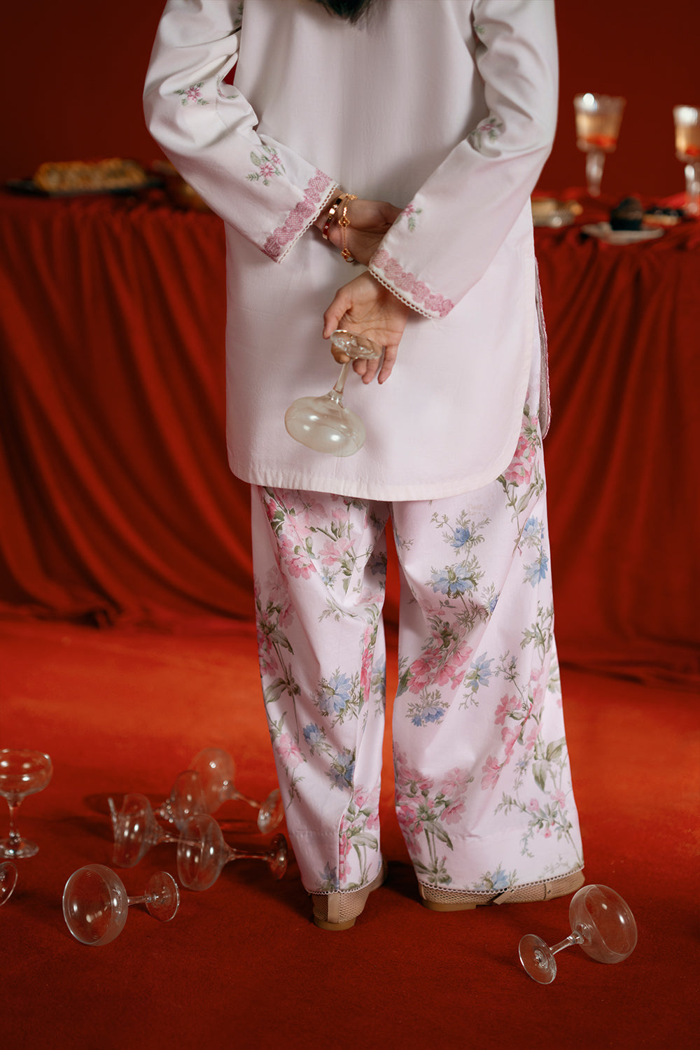 Saira Rizwan | Joolie Co ords |JOOLIE WHITE - JBP25-07 by Saira Rizwan - Designer Dress  - Type : Ladies Clothes - Available at Libayah - 100% Original 