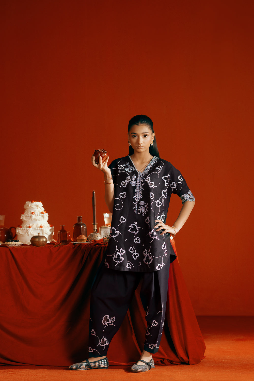 Saira Rizwan | Joolie Co ords | JOOLIE BLACK - JBP25-06 by Saira Rizwan - Designer Dress  - Type : Ladies Clothes - Available at Libayah - 100% Original 