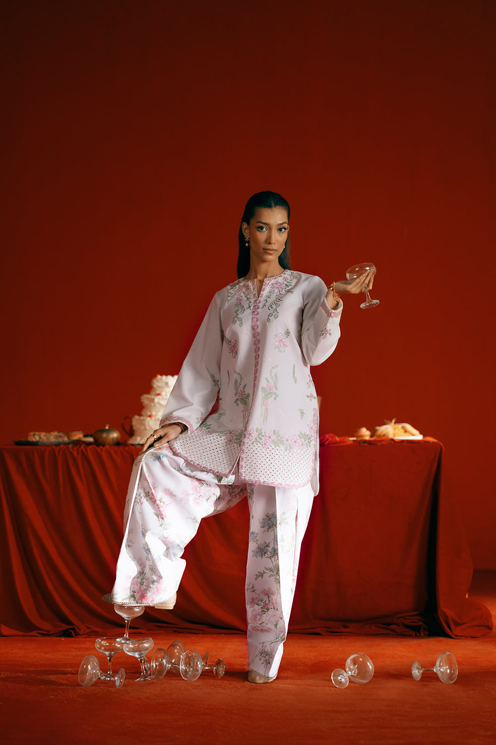 Saira Rizwan | Joolie Co ords |JOOLIE WHITE - JBP25-07 by Saira Rizwan - Designer Dress  - Type : Ladies Clothes - Available at Libayah - 100% Original 