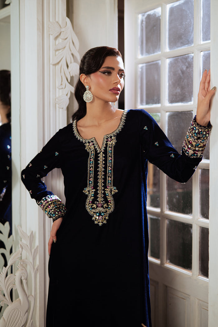Saira Rizwan | Velvet Pret 25 | ZEHRA-SRVP25-01 by Saira Rizwan - Designer Dress - Type : Ladies Clothes - Available at Libayah - 100% Original 