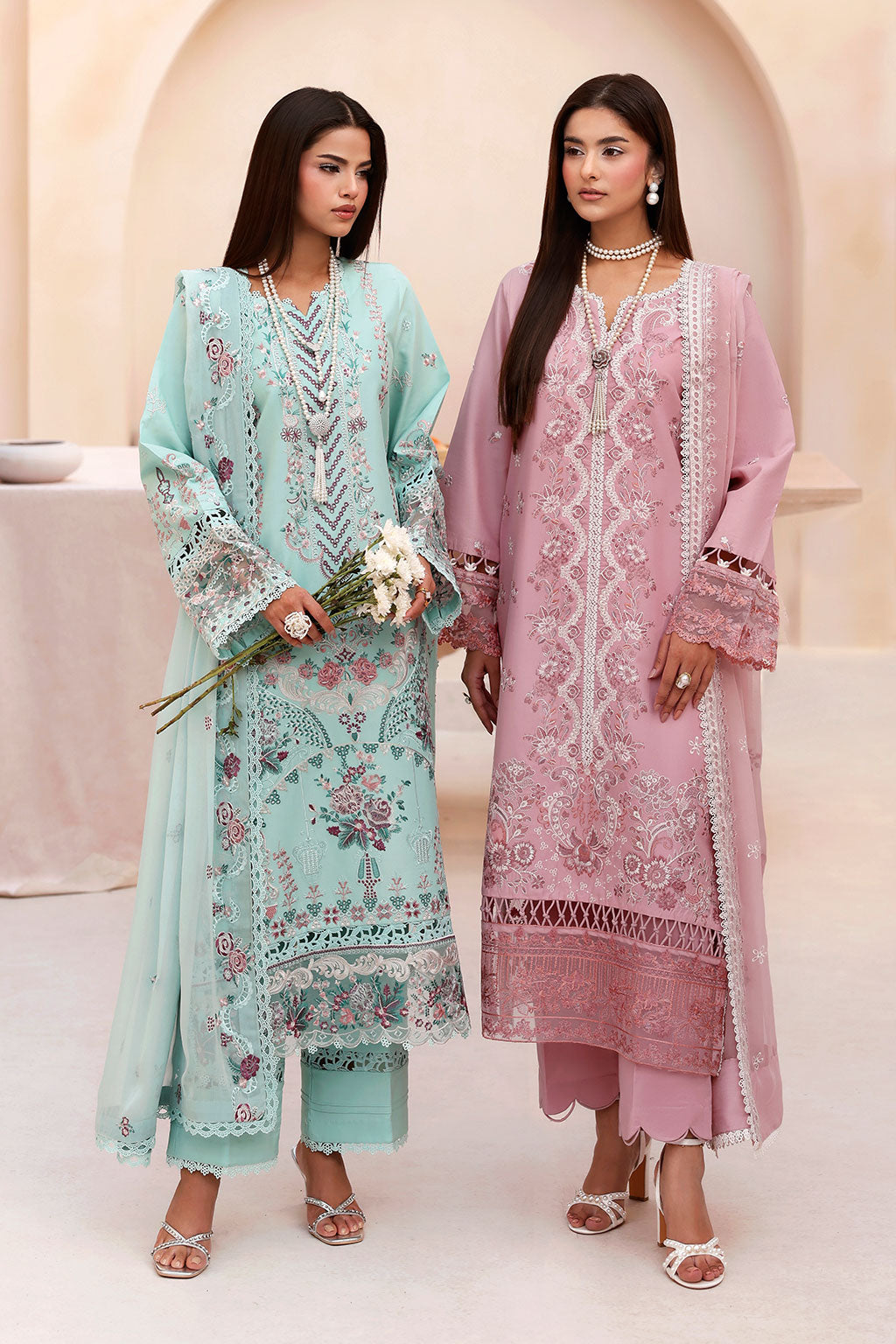 Ramsha | Ghazal Luxury Lawn | G-504 - Designer Dress - Type : Ladies Clothes - Available at Libayah - 100% Original