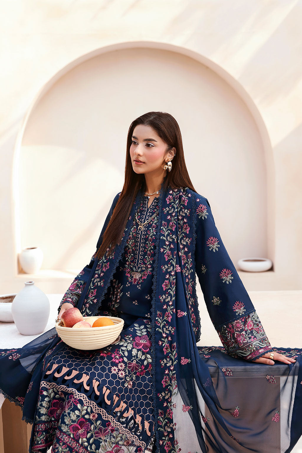 Ramsha | Ghazal Luxury Lawn | G-505 - Designer Dress - Type : Ladies Clothes - Available at Libayah - 100% Original