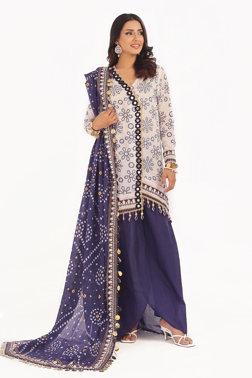 Gul Ahmed | Chunri Lawn 25 | CL-52411 B by Gul Ahmed - Designer Dress - Type: Ladies Clothes - Available at Libayah - 100% Original