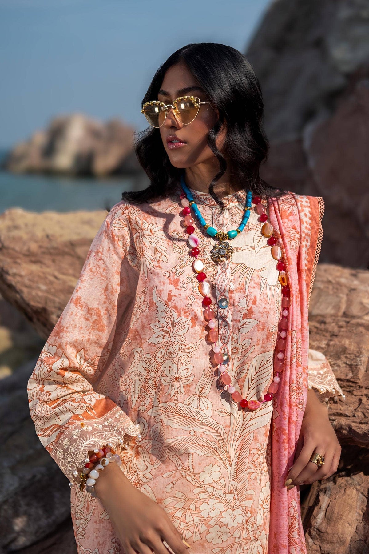 Sana Safinaz | Mahay Spring 24 | H241-009B-2DD by Sana Safinaz - Designer Dress - Type: Ladies Clothes - Available at Libayah - 100% Original