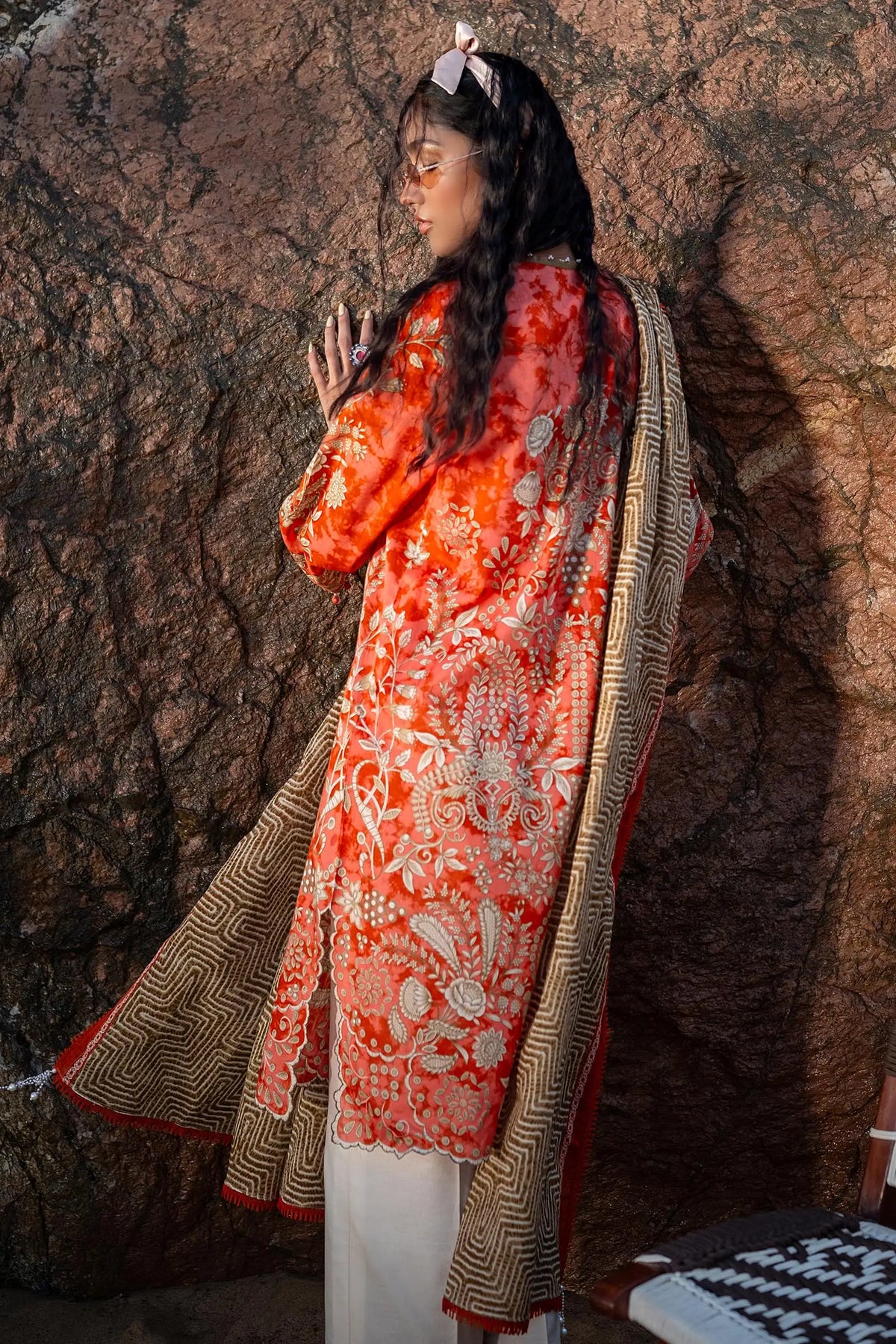 Sana Safinaz | Mahay Spring 24 | H241-018A-2BG by Sana Safinaz - Designer Dress - Type: Ladies Clothes - Available at Libayah - 100% Original
