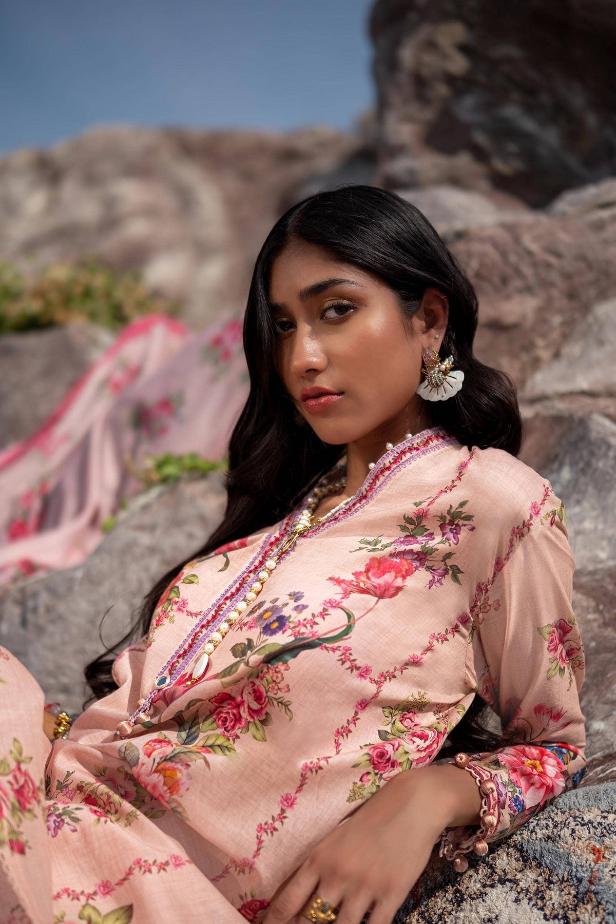 Sana Safinaz | Mahay Spring 24 | H241-026A-3CS by Sana Safinaz - Designer Dress - Type: Ladies Clothes - Available at Libayah - 100% Original