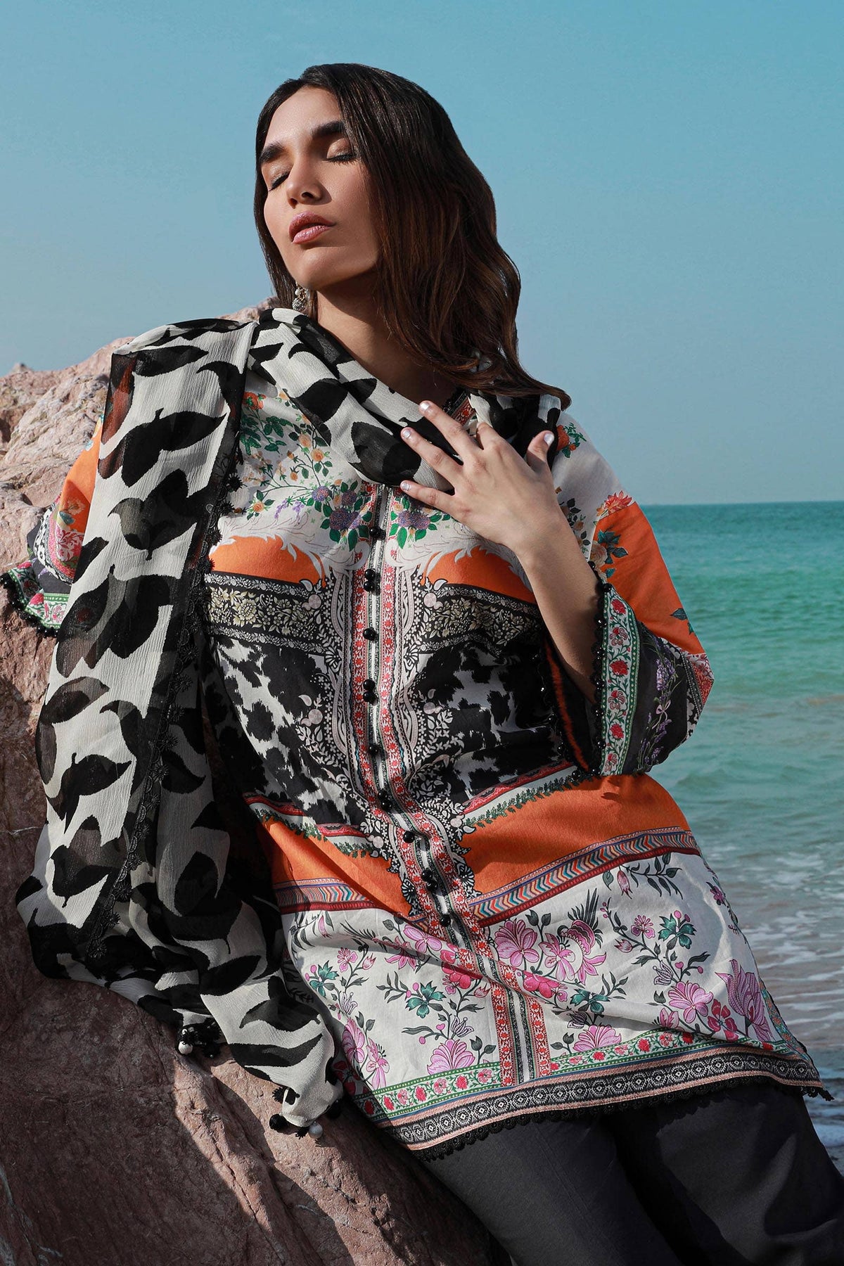 Sana Safinaz | Mahay Spring 24 | H241-027B-2I by Sana Safinaz - Designer Dress - Type: Ladies Clothes - Available at Libayah - 100% Original