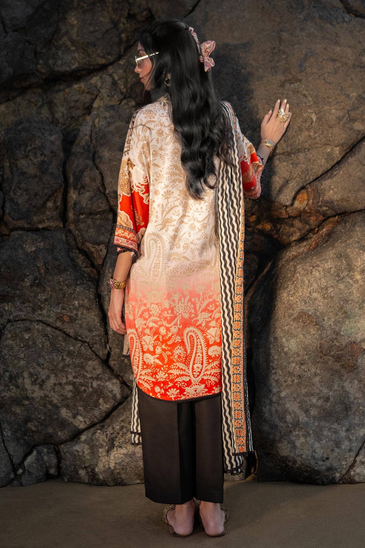 Sana Safinaz | Mahay Spring 24 | H241-028A-2BG by Sana Safinaz - Designer Dress - Type: Ladies Clothes - Available at Libayah - 100% Original
