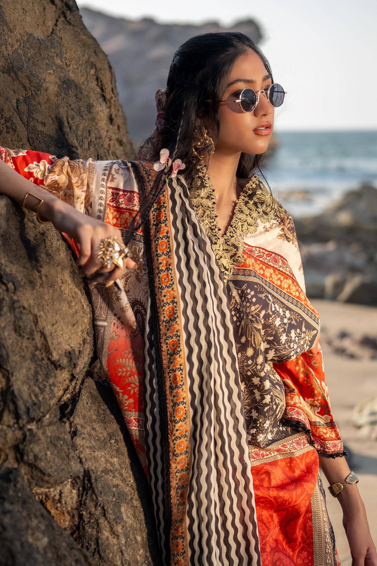 Sana Safinaz | Mahay Spring 24 | H241-028A-2BG by Sana Safinaz - Designer Dress - Type: Ladies Clothes - Available at Libayah - 100% Original