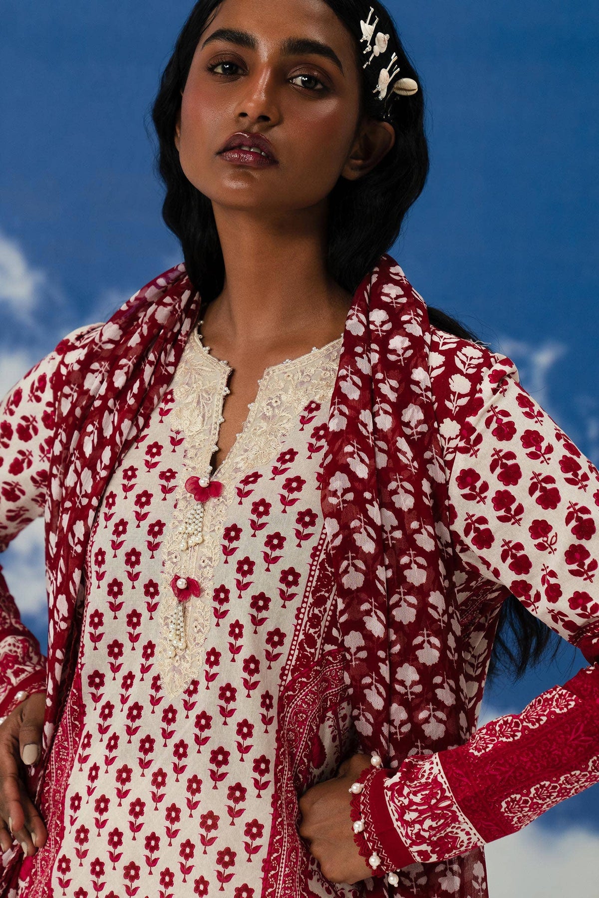 Sana Safinaz | Mahay Summer Lawn 24 | S-44 by Sana Safinaz - Designer Dress - Type: Ladies Clothes - Available at Libayah - 100% Original