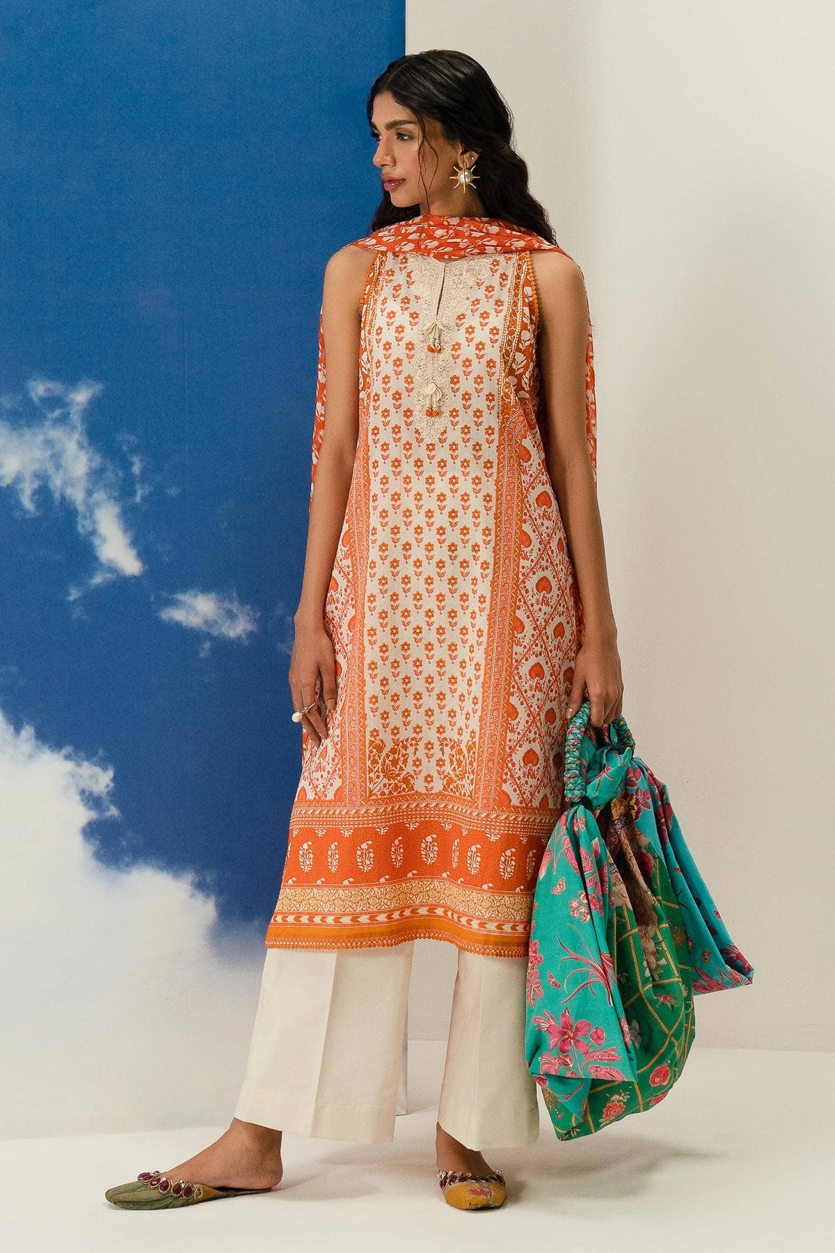 Sana Safinaz | Mahay Summer Lawn 24 | S-43 by Sana Safinaz - Designer Dress - Type: Ladies Clothes - Available at Libayah - 100% Original