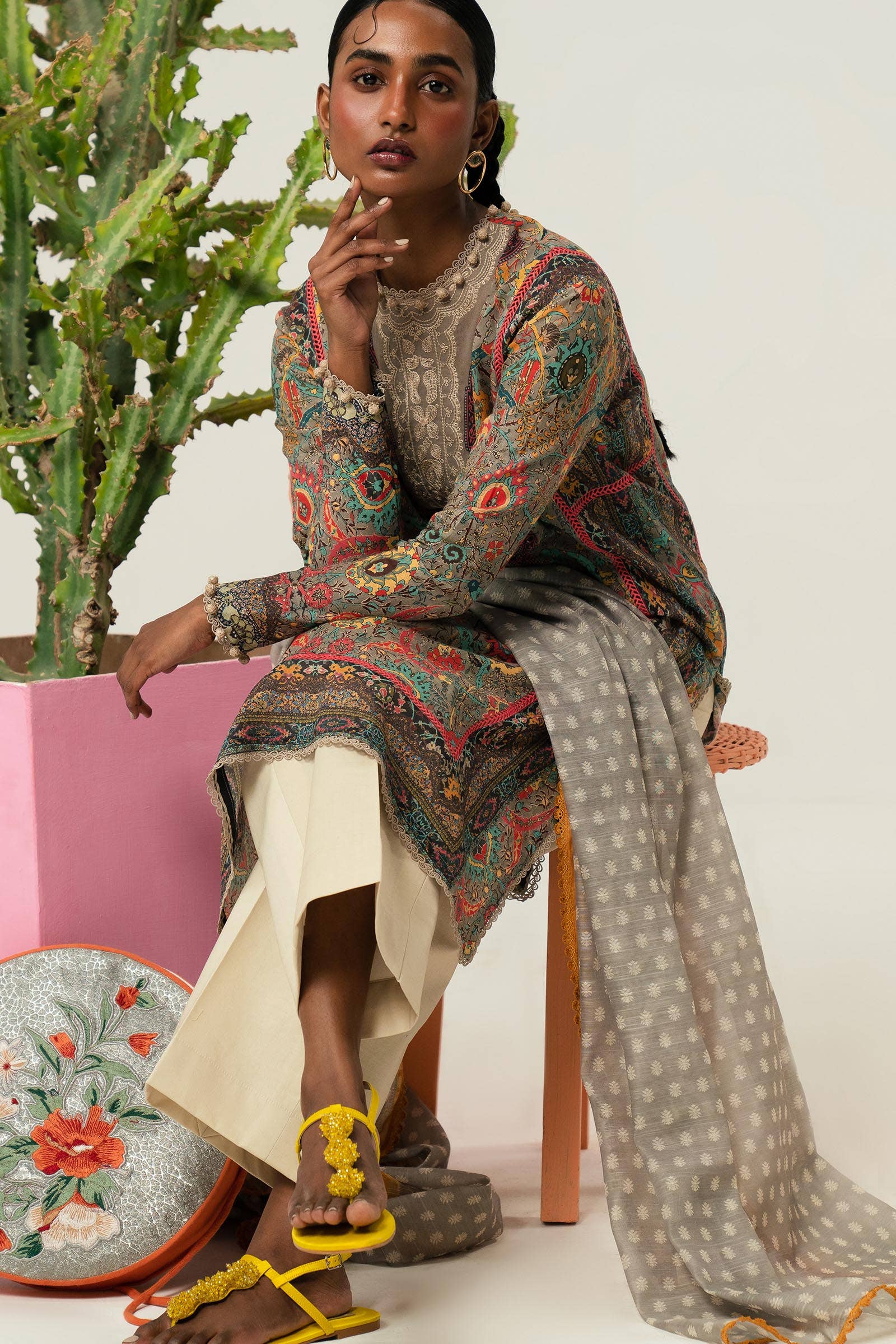 Sana Safinaz | Mahay Summer Lawn 24 | S-41 by Sana Safinaz - Designer Dress - Type: Ladies Clothes - Available at Libayah - 100% Original