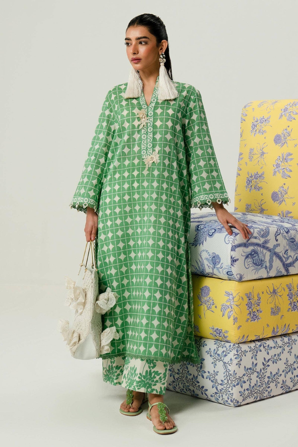 Sana Safinaz | Mahay Summer Lawn 24 | S-37 by Sana Safinaz - Designer Dress - Type: Ladies Clothes - Available at Libayah - 100% Original
