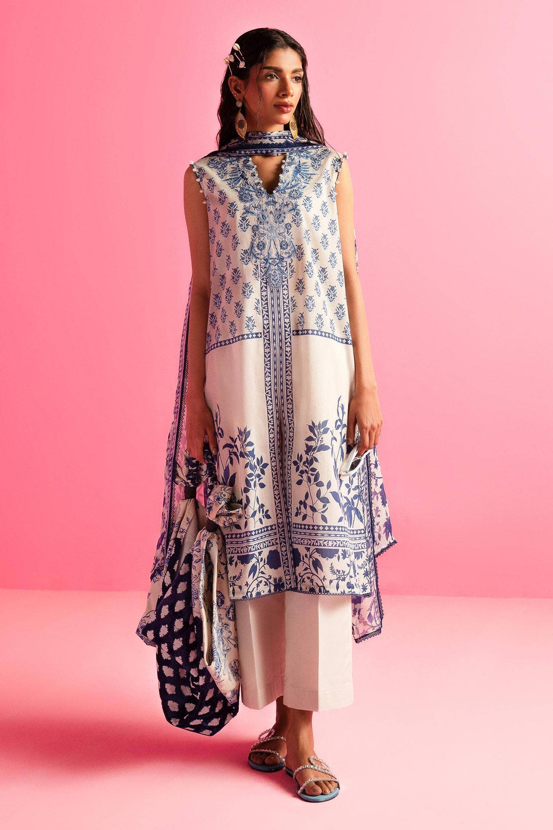 Sana Safinaz | Mahay Summer Lawn 24 | S-30 by Sana Safinaz - Designer Dress - Type: Ladies Clothes - Available at Libayah - 100% Original