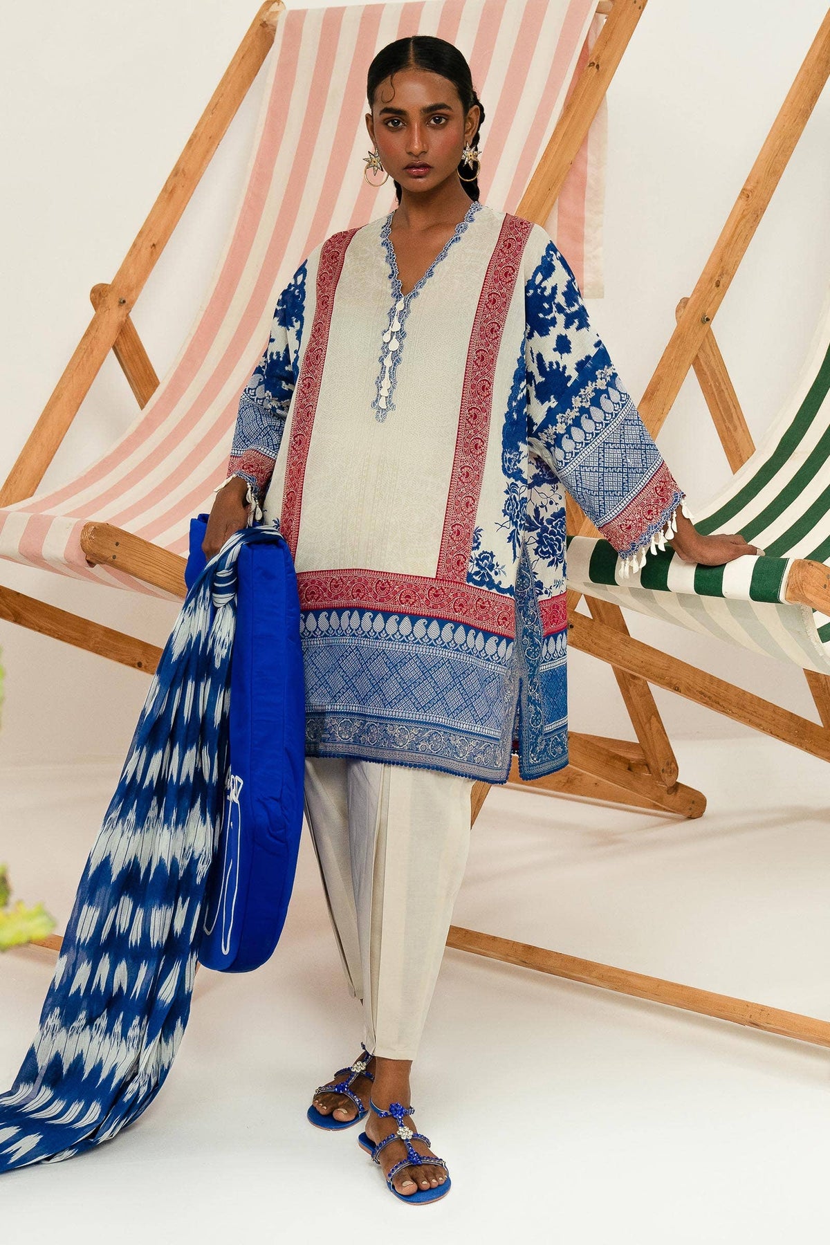 Sana Safinaz | Mahay Summer Lawn 24 | S-27 by Sana Safinaz - Designer Dress - Type: Ladies Clothes - Available at Libayah - 100% Original