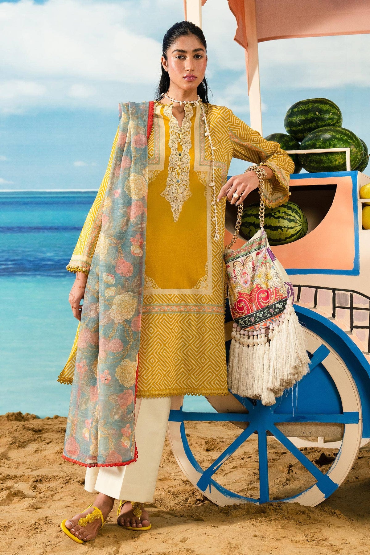 Sana Safinaz | Mahay Summer Lawn 24 | S-18 by Sana Safinaz - Designer Dress - Type: Ladies Clothes - Available at Libayah - 100% Original