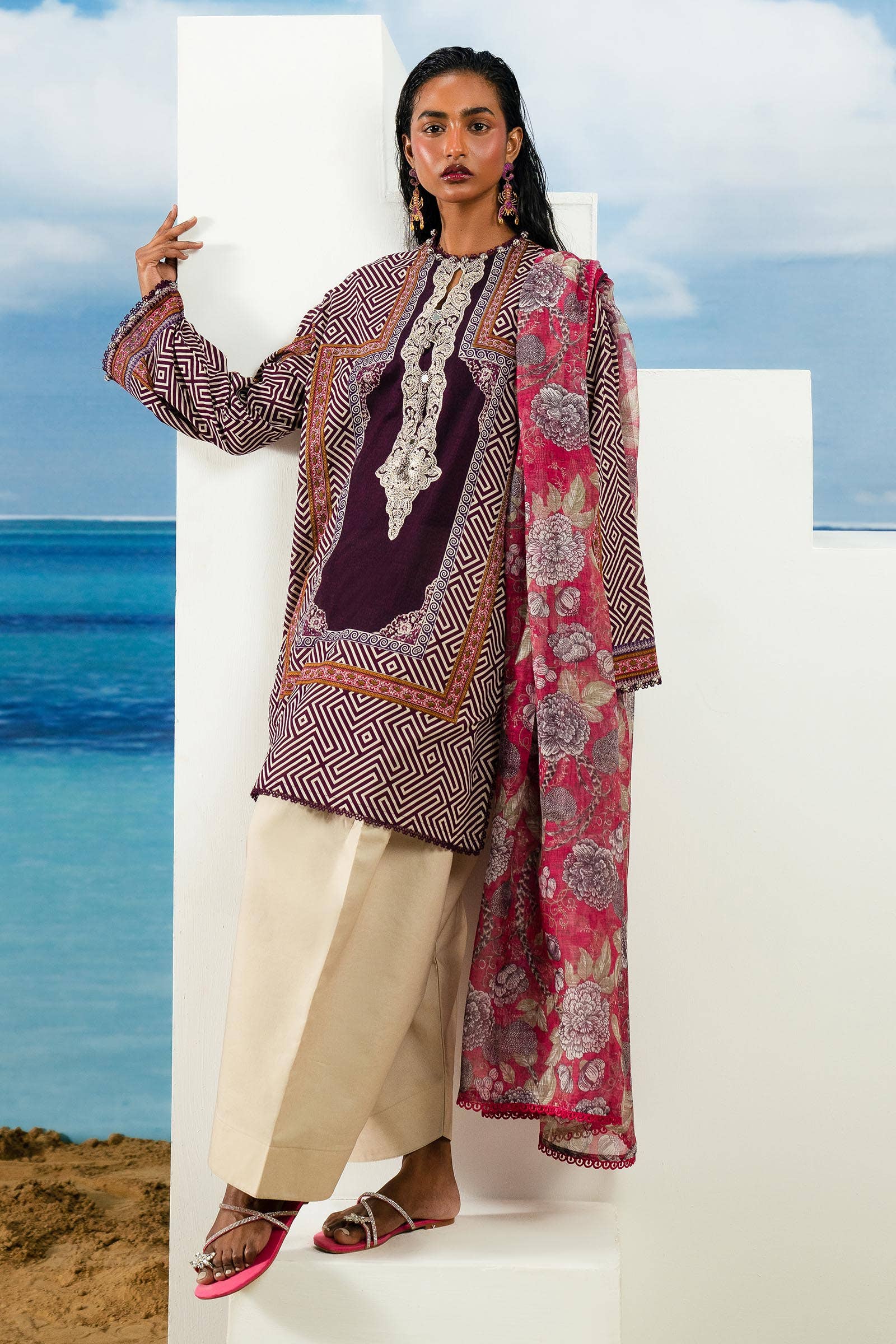 Sana Safinaz | Mahay Summer Lawn 24 | S-17 by Sana Safinaz - Designer Dress - Type: Ladies Clothes - Available at Libayah - 100% Original