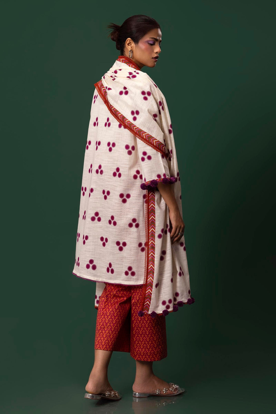 Sana Safinaz | Mahay Winter 24 | H243-001A-3CQ by Sana Safinaz - Designer Dress - Type: Luxury - Available at Libayah - 100% Original
