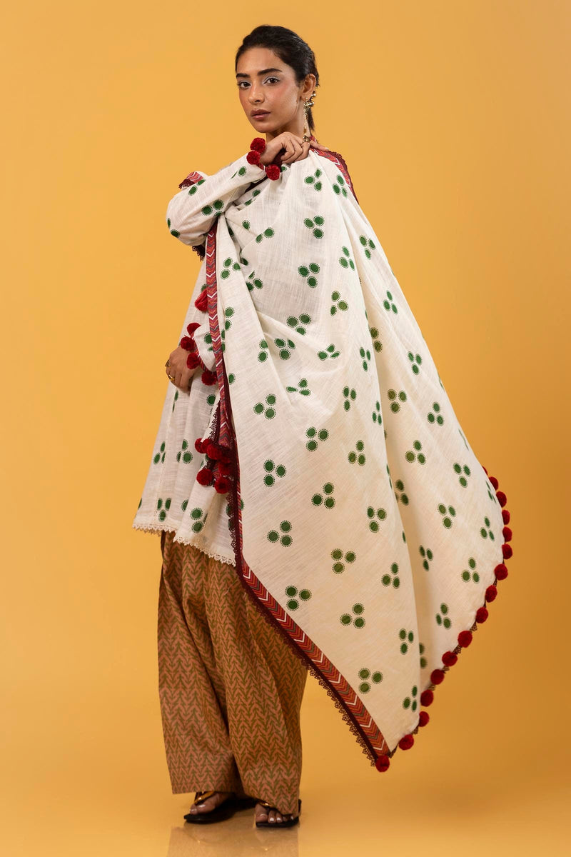 Sana Safinaz | Mahay Winter 24 | H243-001B-3CQ by Sana Safinaz - Designer Dress - Type: Luxury - Available at Libayah - 100% Original