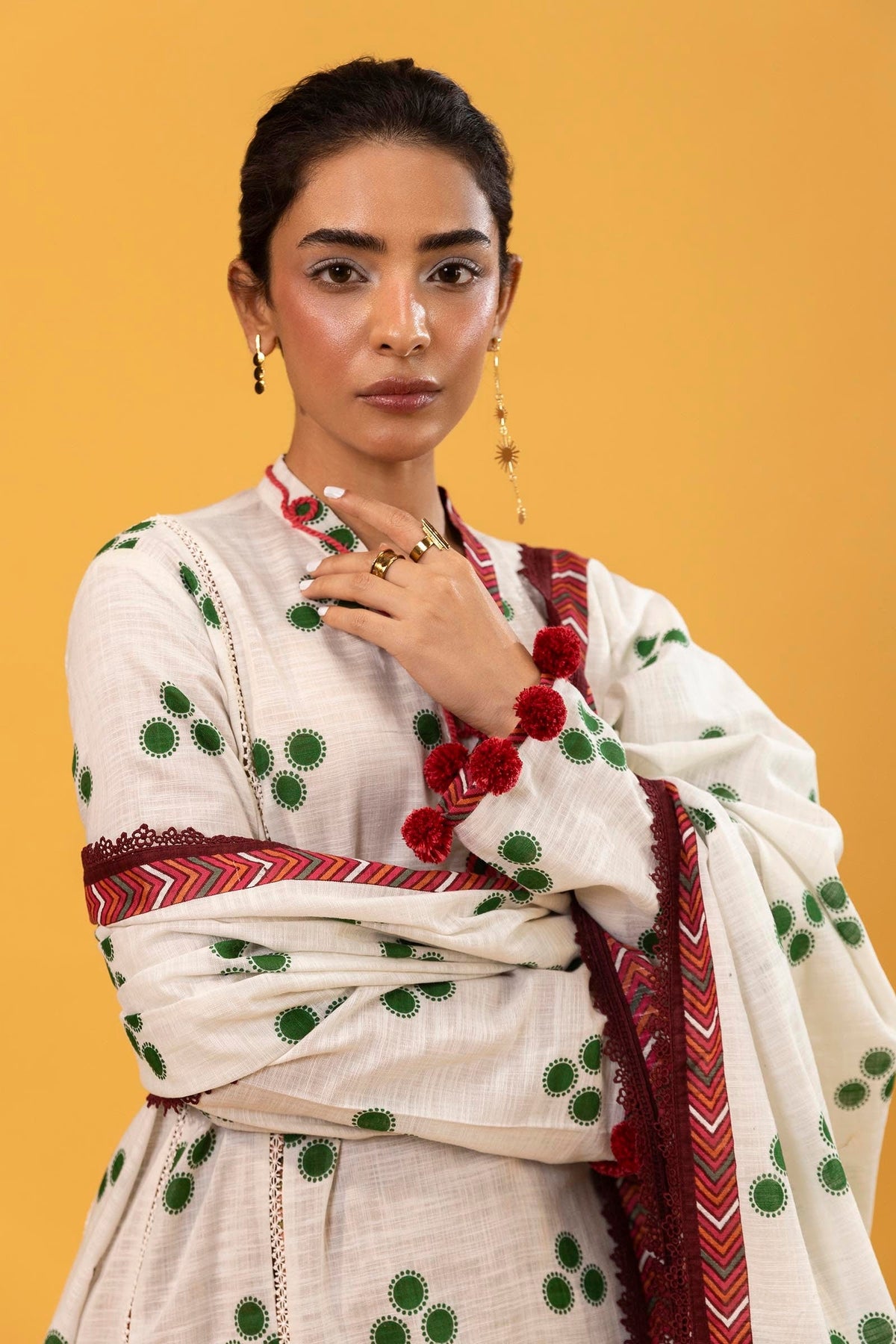 Sana Safinaz | Mahay Winter 24 | H243-001B-3CQ by Sana Safinaz - Designer Dress - Type: Luxury - Available at Libayah - 100% Original