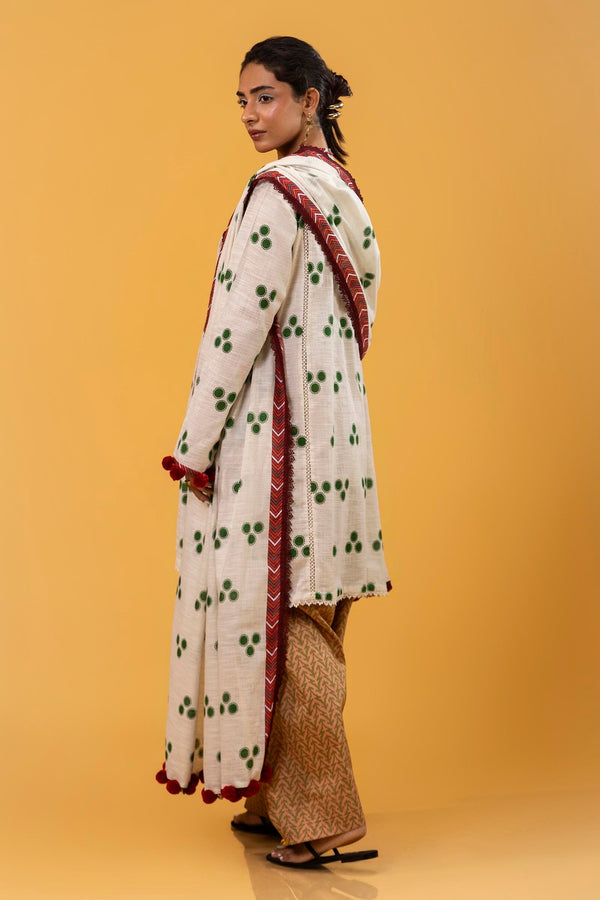 Sana Safinaz | Mahay Winter 24 | H243-001B-3CQ by Sana Safinaz - Designer Dress - Type: Luxury - Available at Libayah - 100% Original