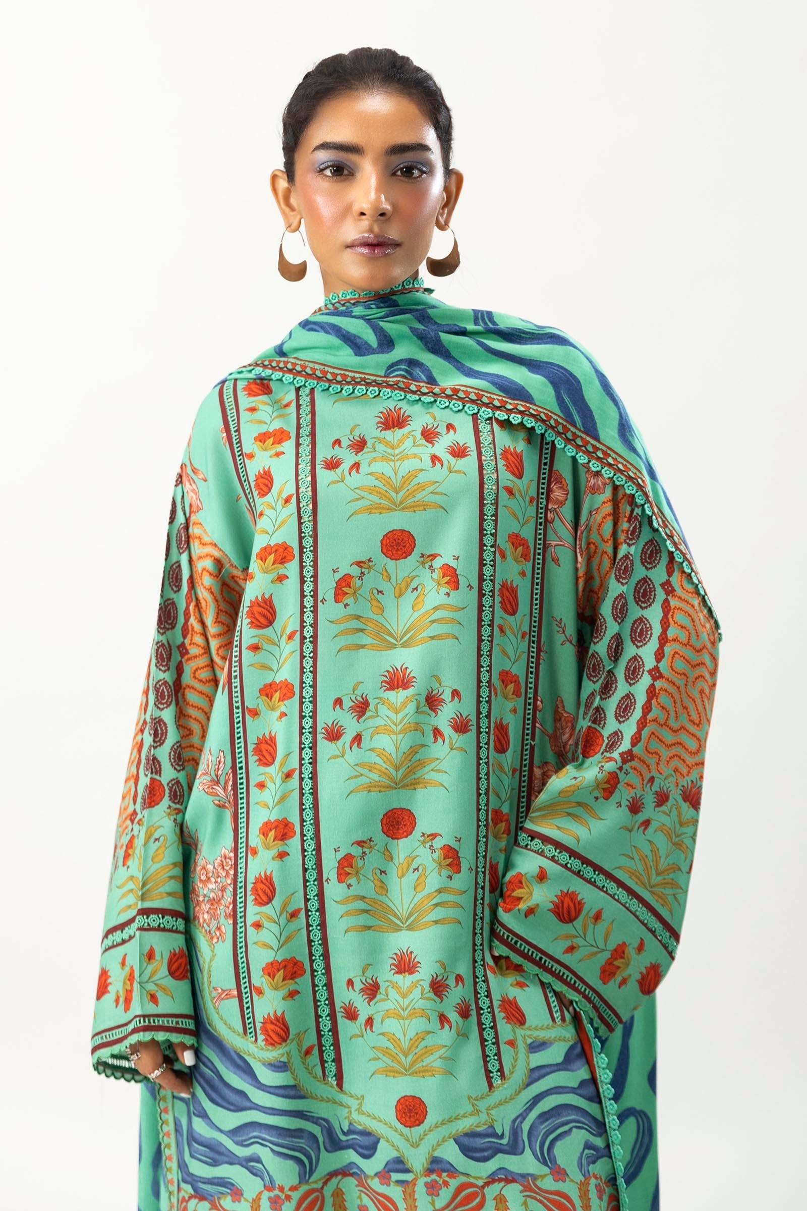 Sana Safinaz | Mahay Winter 24 | H243-004A-3DA by Sana Safinaz - Designer Dress - Type: Luxury - Available at Libayah - 100% Original