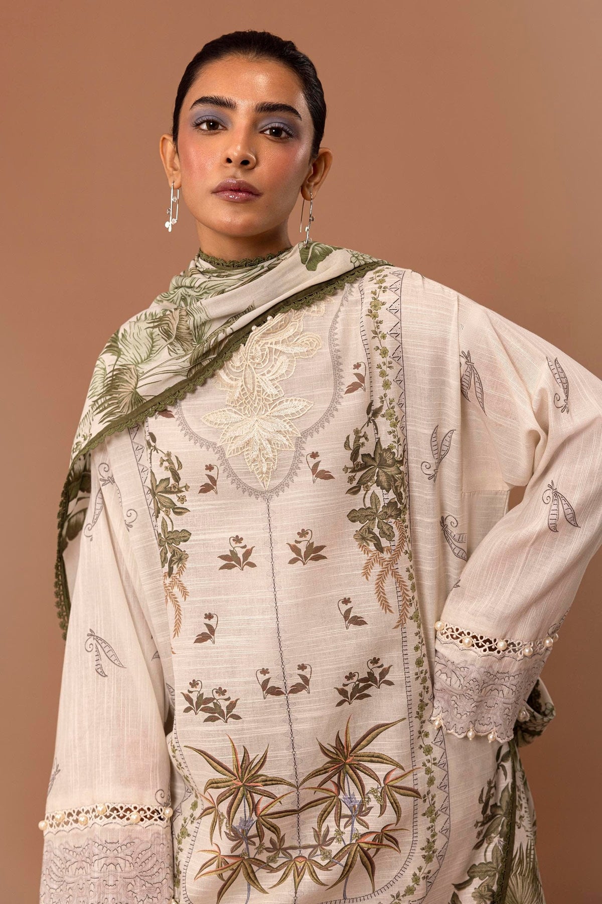 Sana Safinaz | Mahay Winter 24 | H243-006B-3DB by Sana Safinaz - Designer Dress - Type: Luxury - Available at Libayah - 100% Original