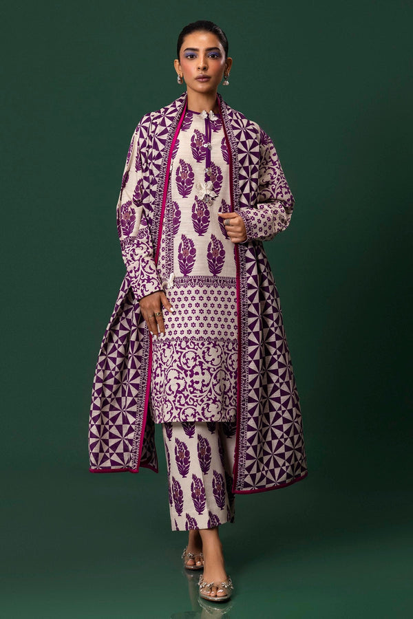 Sana Safinaz | Mahay Winter 24 | H243-009A-3CQ by Sana Safinaz - Designer Dress - Type: Luxury - Available at Libayah - 100% Original