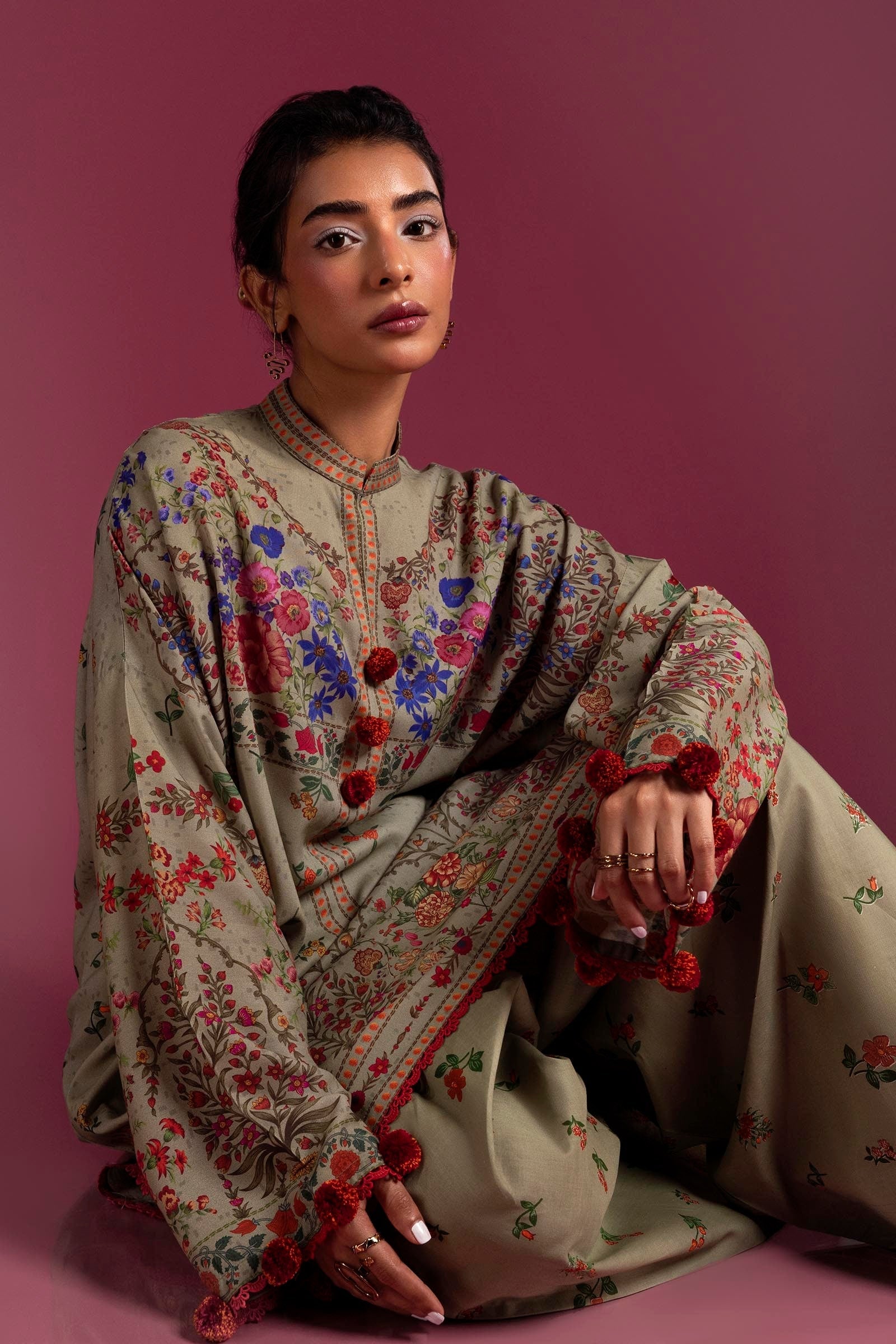 Sana Safinaz | Mahay Winter 24 | H243-011B-2C by Sana Safinaz - Designer Dress - Type: Luxury - Available at Libayah - 100% Original