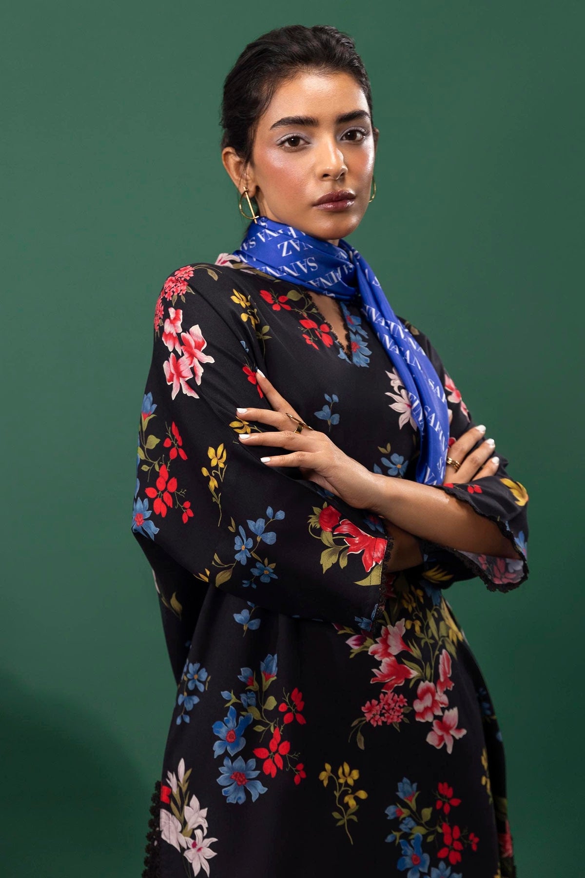 Sana Safinaz | Mahay Winter 24 | H243-013B-2AC by Sana Safinaz - Designer Dress - Type: Luxury - Available at Libayah - 100% Original