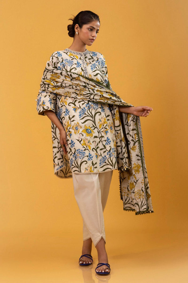 Sana Safinaz | Mahay Winter 24 | H243-017B-2Q by Sana Safinaz - Designer Dress - Type: Luxury - Available at Libayah - 100% Original