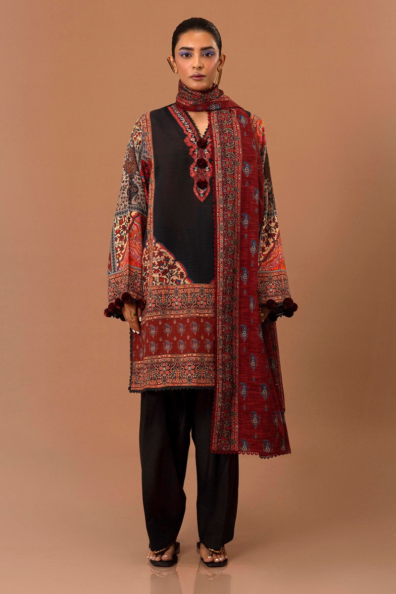 Sana Safinaz | Mahay Winter 24 | H243-019A-2BQ by Sana Safinaz - Designer Dress - Type: Luxury - Available at Libayah - 100% Original