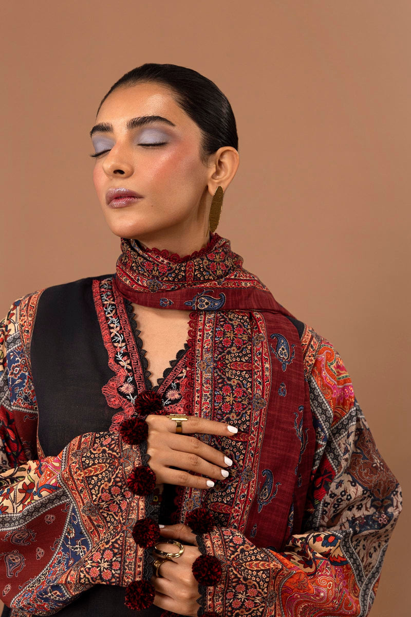 Sana Safinaz | Mahay Winter 24 | H243-019A-2BQ by Sana Safinaz - Designer Dress - Type: Luxury - Available at Libayah - 100% Original