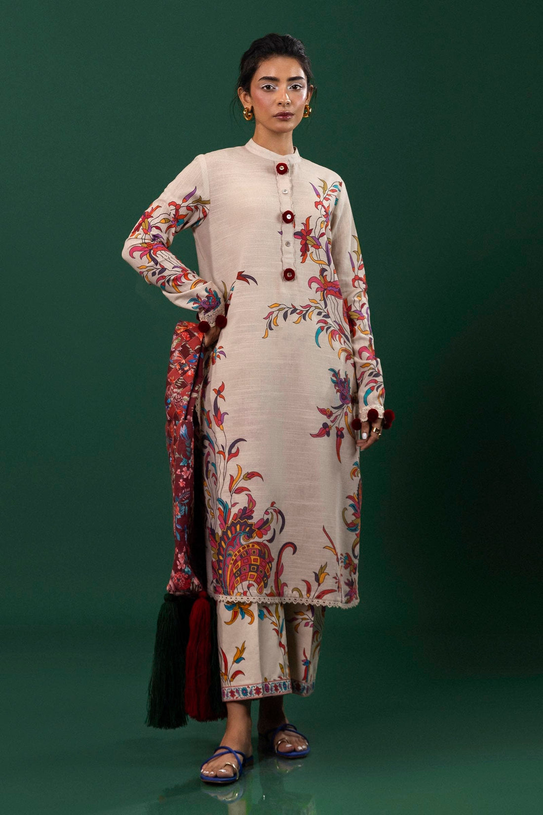 Sana Safinaz | Mahay Winter 24 | H243-022A-2AC by Sana Safinaz - Designer Dress - Type: Luxury - Available at Libayah - 100% Original
