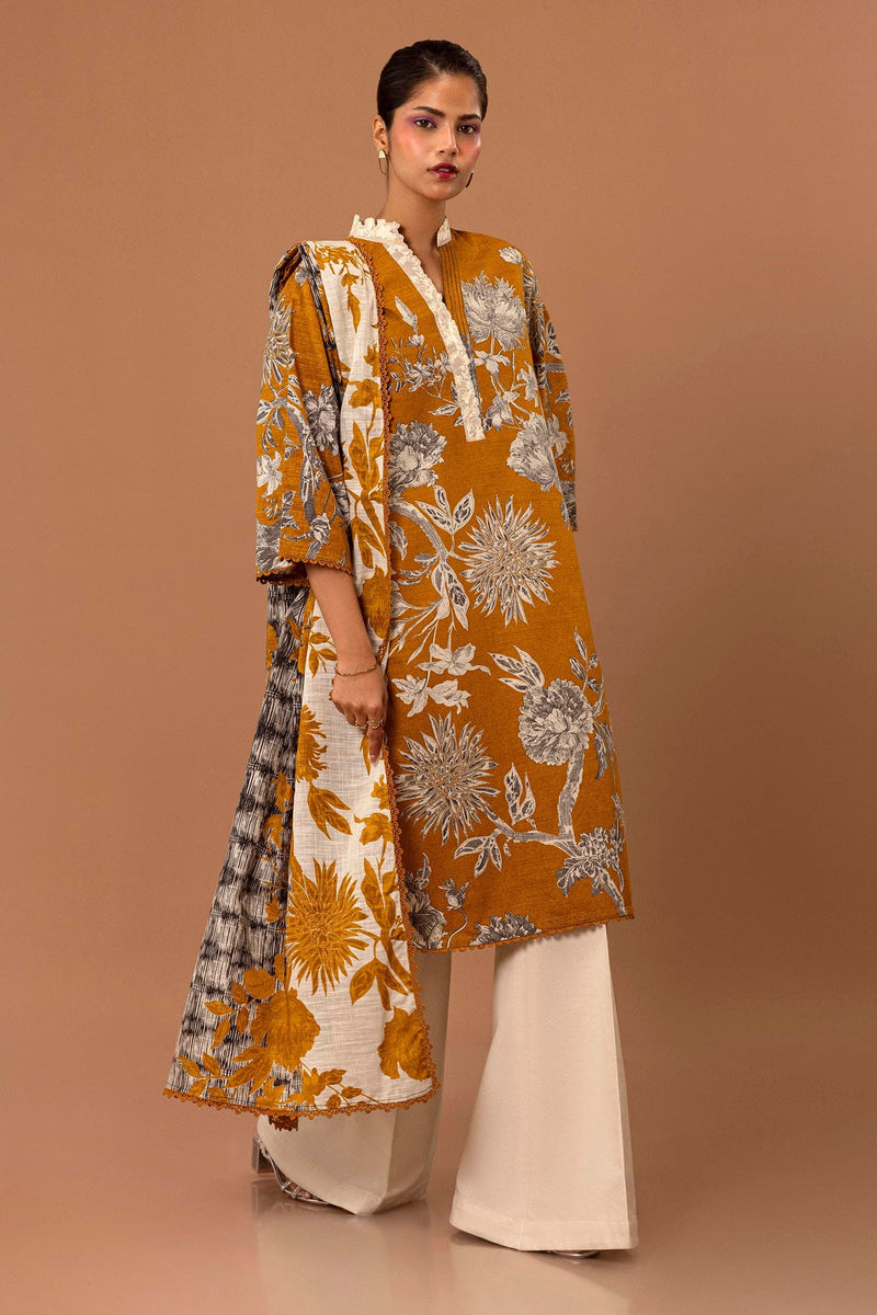 Sana Safinaz | Mahay Winter 24 | H243-023B-2BQ by Sana Safinaz - Designer Dress - Type: Luxury - Available at Libayah - 100% Original
