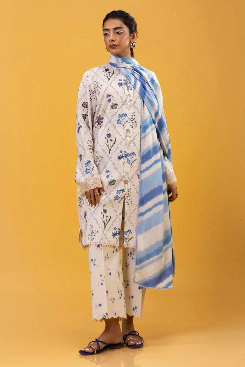 Sana Safinaz  | Mahay Winter 24 | H243-024A-3DB by Sana Safinaz - Designer Dress - Type: Luxury - Available at Libayah - 100% Original