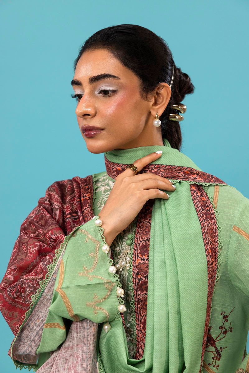 Sana Safinaz  | Mahay Winter 24 | H243-025B-3CQ by Sana Safinaz - Designer Dress - Type: Luxury - Available at Libayah - 100% Original