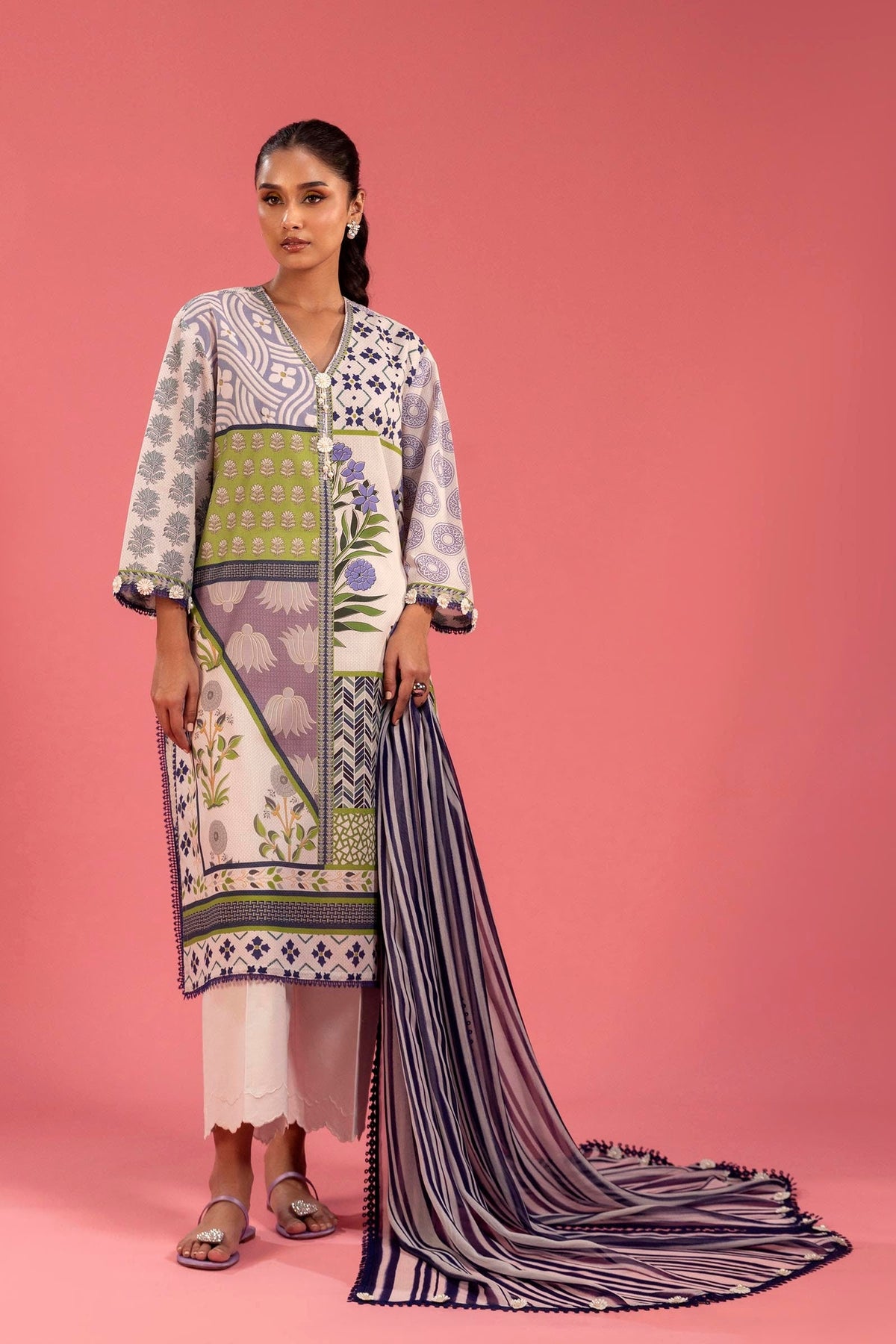 Sana Safinaz | Mahay Spring 25 | A-06 by Sana Safinaz - Designer Dress - Type: Ladies Clothes - Available at Libayah - 100% Original