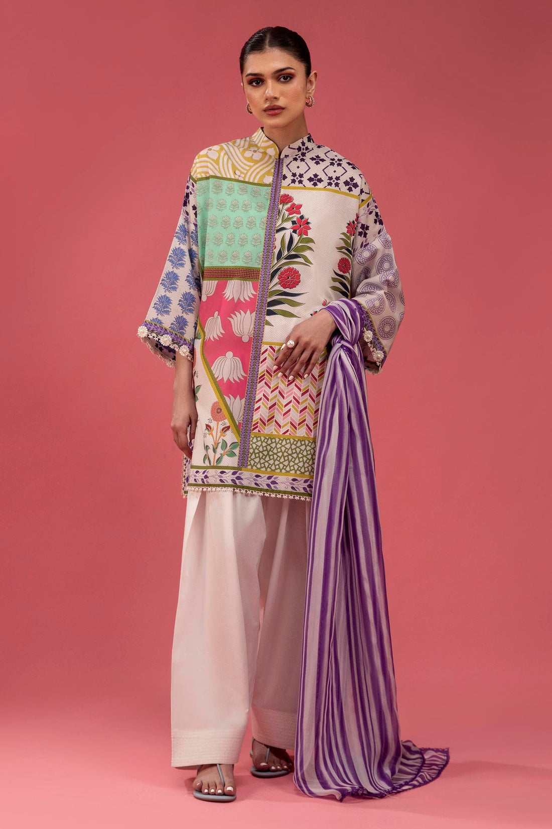 Sana Safinaz | Mahay Spring 25 | A-05 by Sana Safinaz - Designer Dress - Type: Ladies Clothes - Available at Libayah - 100% Original