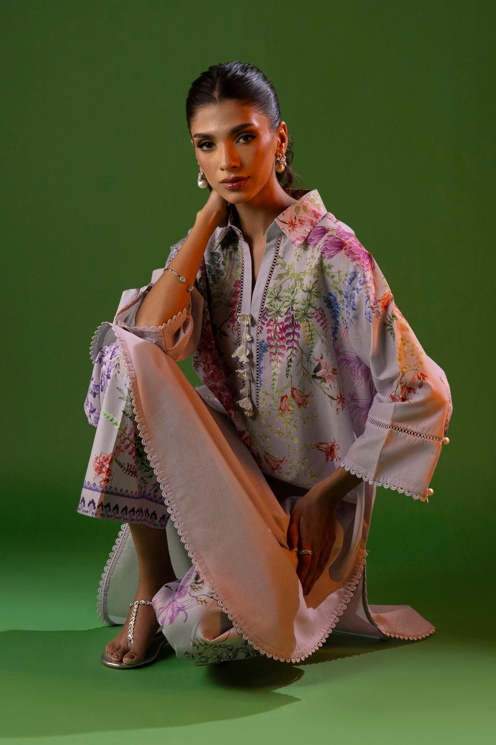 Sana Safinaz | Mahay Spring 25 | A-03 by Sana Safinaz - Designer Dress - Type: Ladies Clothes - Available at Libayah - 100% Original