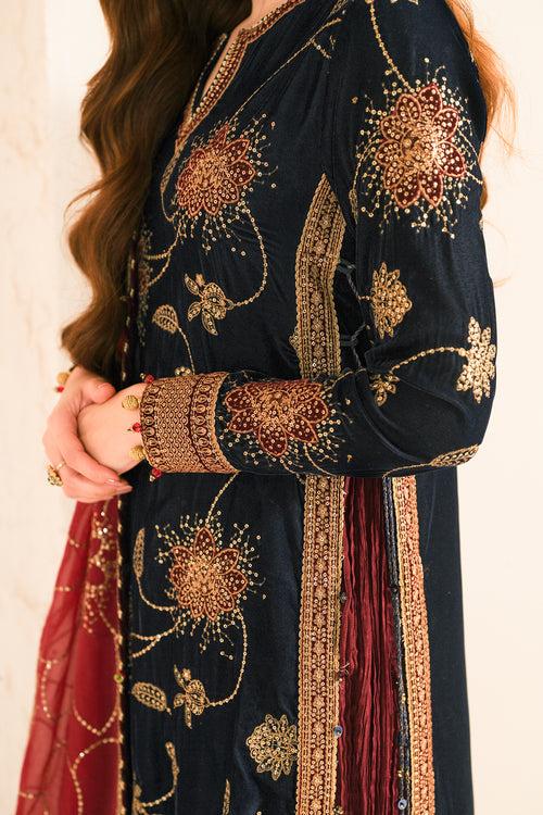 Jazmin | Velvet Edit 24 | VF-2040 by Jazmin - Designer Dress - Type: Ladies Clothes - Available at Libayah - 100% Original